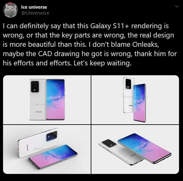 Samsung Galaxy S11 Renders Alles Quatsch Sagt Leaker Iceuniverse