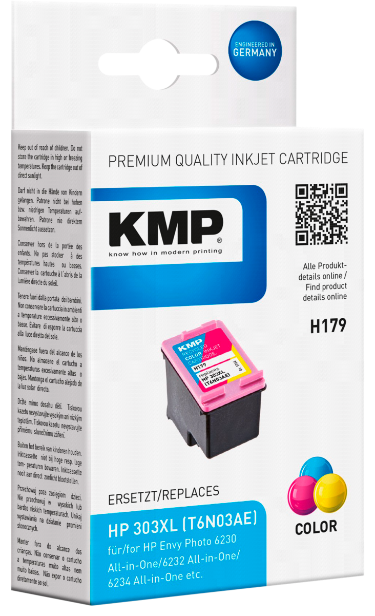Kmp H179 Ink Cartridge 3 Color Compatible With Hp T6n03ae 303 Xl