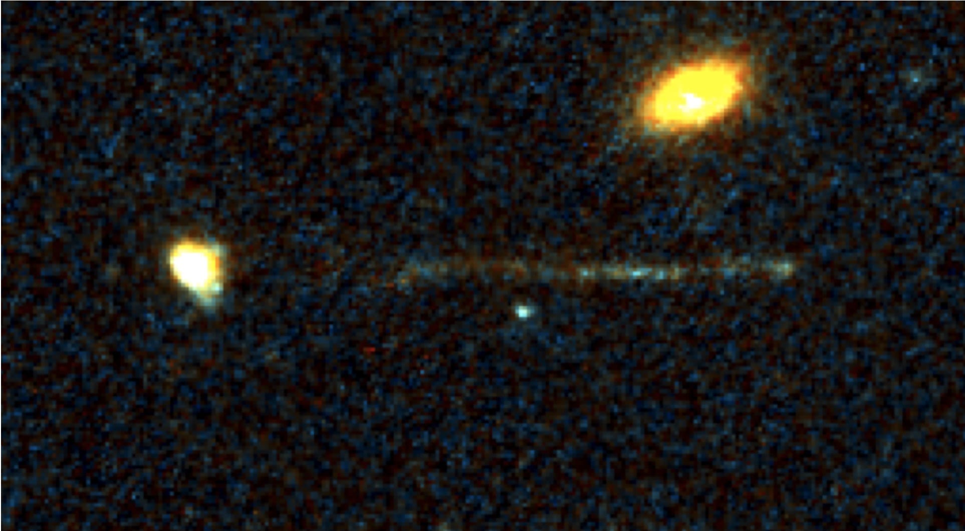 Flying black hole leaves behind a trail of new stars - Galaxus