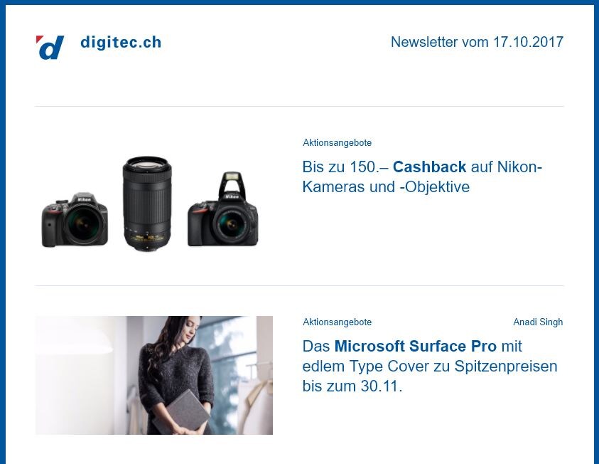 It's all digital - digitec