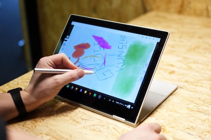 Mit dem Stift lässt sich richtig gut zeichnen wenn man denn zeichnen könnte.