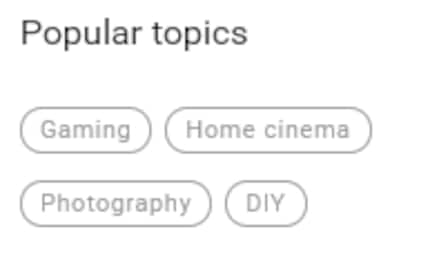 Choice of topics