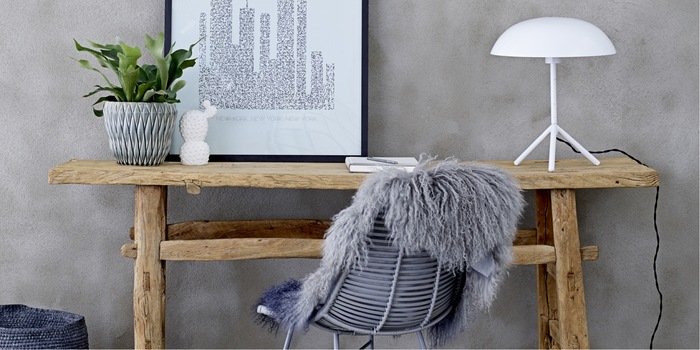 Heimvorteil: Mach dir den Arbeitsplatz zuhause genauso gemütlich, wie den Rest der Wohnung. Bild: Bloomingville. Heimvorteil: Mach dir den Arbeitsplatz zuhause genauso gemütlich, wie den Rest der Wohnung. Bild: Bloomingville.