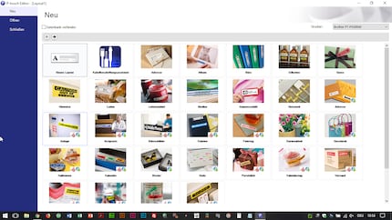 Der Editor bietet eine grosse Anzahl an vorinstallierten Layouts.