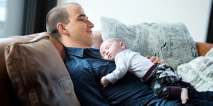 Proud dad and happy family man: Nino Schurter is also an ambitious dad.