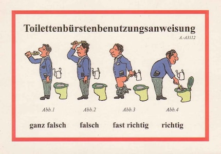 What's missing here: don't use the brush before flushing, otherwise everything will stick to the brush.