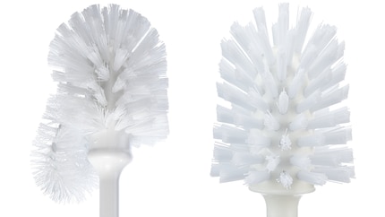 To the left: an OK brush Right: a not OK brush
