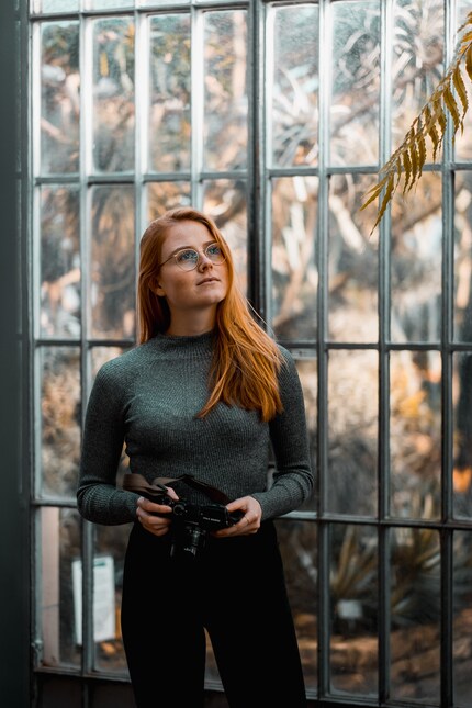 The ideal lighting conditions are near a window.