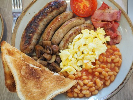 The prettiest photo of our fried breakfast