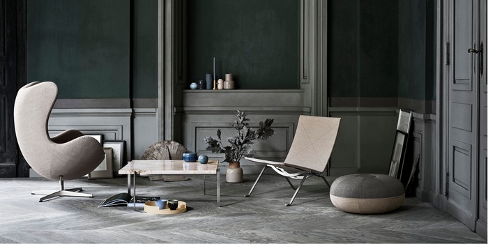 The "Egg Chair" was originally developed for the lobby of the Royal Copenhagen Hotel. Image: Republic of Fritz Hansen The "Egg Chair" was originally developed for the lobby of the Royal Copenhagen Hotel. Image: Republic of Fritz Hansen