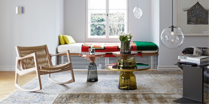 How not to fall in love with the «Bell» table with its lightweight glass base and the metal top that seems to float above it? Picture: ClassiCon
