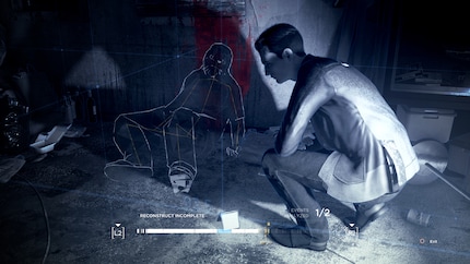 Connor’s able to reconstruct situations if he has enough hints available.