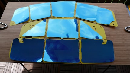 Vorteil: Die Spiegelfolie lässt sich bei Bedarf ersetzen.