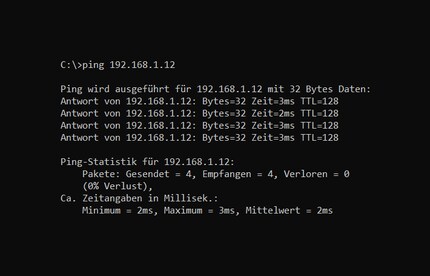 Um Latenzen zu vermeiden, sollte die Ping-Antwortzeit so niedrig wie möglich sein.