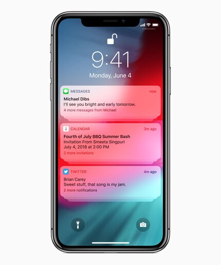 Le notifiche possono essere raccolte e gestite insieme
