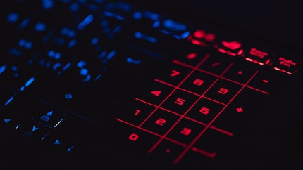 Touchpad mit Zahlenblock-Funktion.