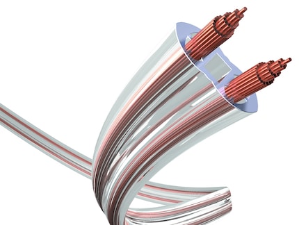 Many excellent speaker cables have a very complex geometry. The sectional drawing below shows Inakustik's Exzellenz Atmos Air.
