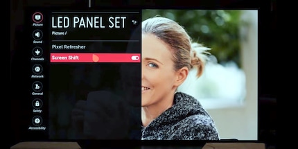 Menu delle impostazioni su un TV LG OLED