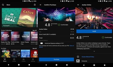 Den Store kannst du auch von der App aus bedienen.