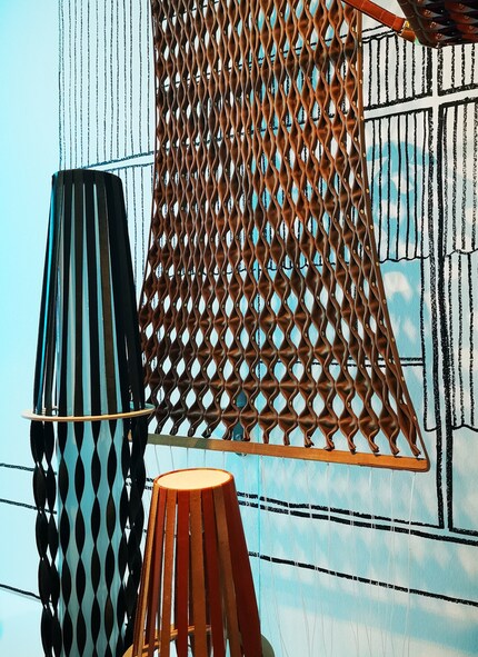 «The Hammock» besteht lediglich aus drei Elementen: Leder, Holz und Schnur.