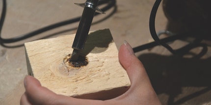 Mein Testwürfel wird unzählige Male gebrandmarkt.