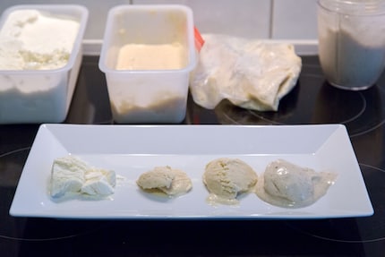 From left to right: recipes 1 to 4