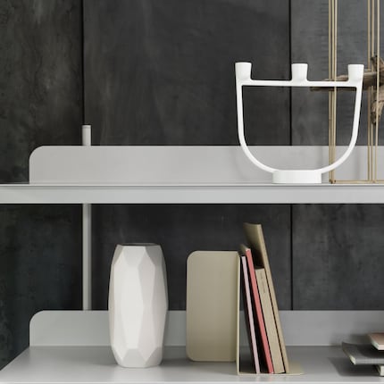 Cette réinterprétation du bougeoir fait également office d'objet de déco, même sans les bougies.