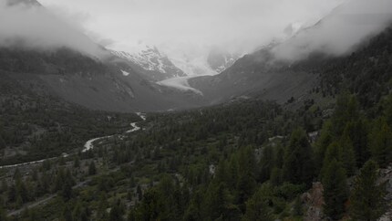 Morteratsch-Gletscher im Frühsommer 2018