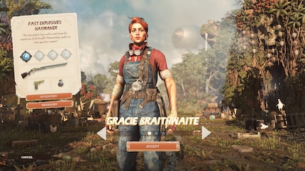 Vous pouvez choisir entre cinq personnages