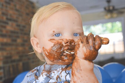 Lass uns tonnenweise Schoggi mampfen!