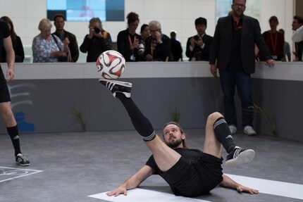 Action at Sony’s exhibition stand