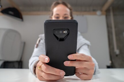 The Otterbox may make the phone bulky, but it won't break