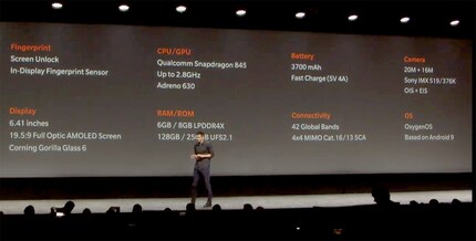 Kyle Kiang zeigt die Specs des OnePlus 6T