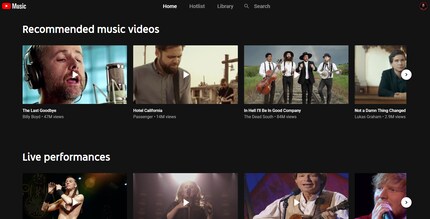 Die Youtube Music Browser App...
