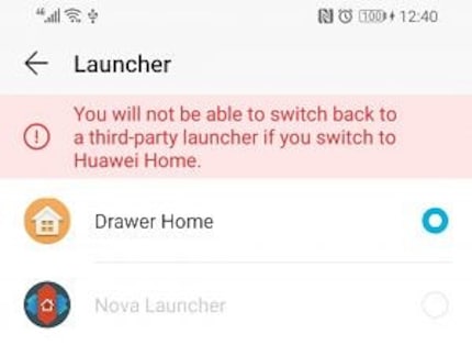 Screenshot der chinesischen Launcher-Option