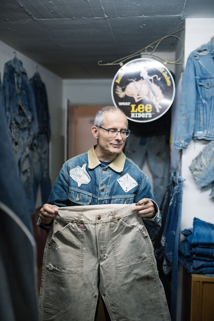 Die Carhartt-Jeans aus den 20ern ist Ruedis Stolz. 