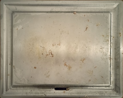 Campo di battaglia: la piastra dopo l’utilizzo.