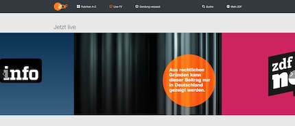 The ZDF live stream in Switzerland.