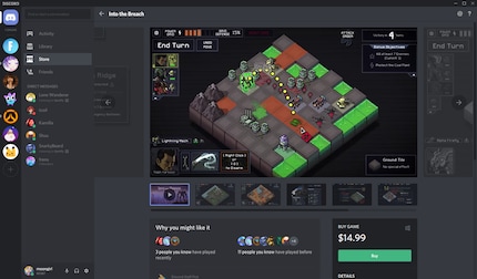 Discord hat ebenfalls Games im Angebot.