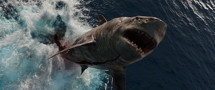 Dans le film, le mégalodon avale même des hélicoptères...