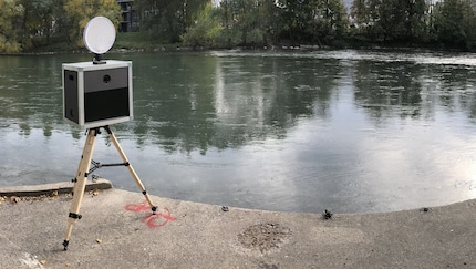 So sieht die selbst gebaute Fotobox aus.