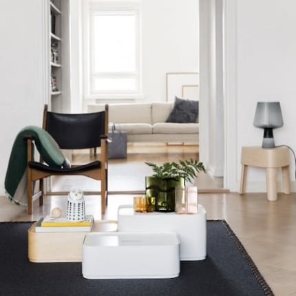 Queste scatole possono anche fungere da comodini. Foto: Iittala