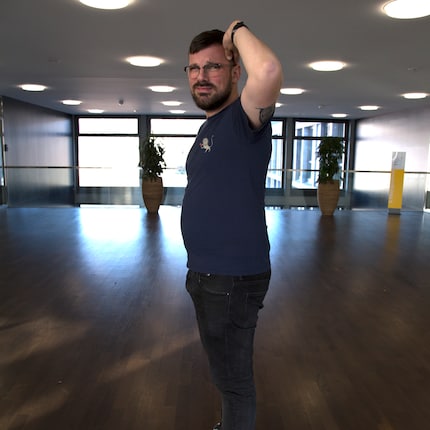 He's confident and hopes his T-shirt will fit him like a glove again.