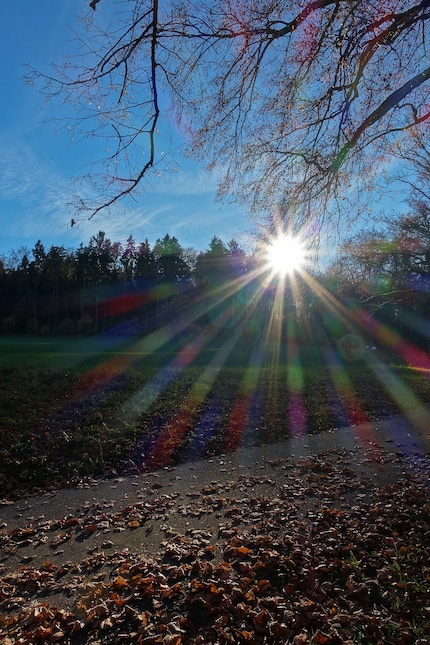 Con il diaframma chiuso e mezzo oscurato, l'effetto diventa molto visibile.