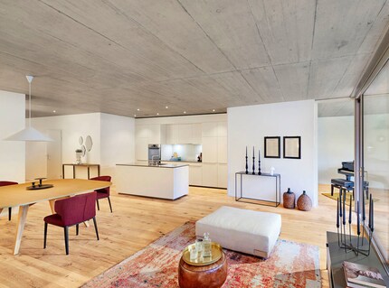 Musterloft 1.03. «Feinspinnerei», Windisch (2017), Möblierungskonzept, Umsetzung «Kepenek GmbH» , Auftraggeber: HIAG Immobilien Schweiz AG. Bild: ©Luca Zanier