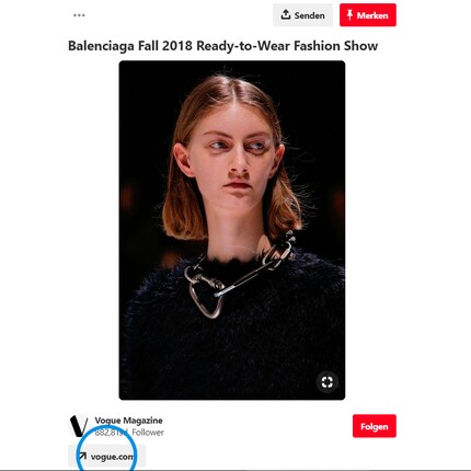 Das Original vom Laufsteg. Bild: Pinterest