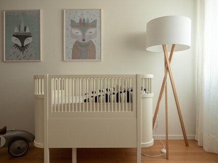 Ruhige Farben im Schlafbereich.