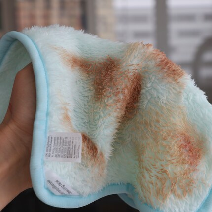 What the cloth looks like after using it once.