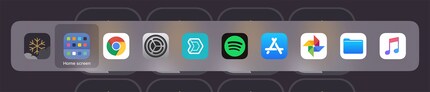 Der Task Switcher lässt etwas Laptop Feeling aufkommen