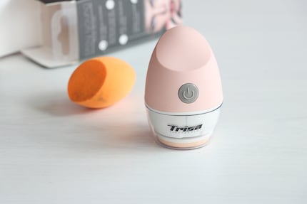Die Form kommt mir bekannt vor: Trisas Schützling neben meinem altbewährten Make-up-Schwämmchen.